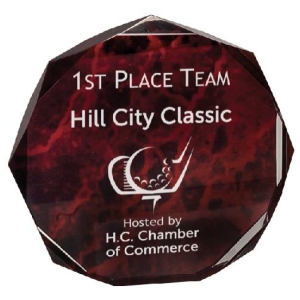 Red Marble Octagon Acrylic